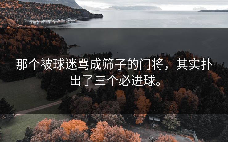 那个被球迷骂成筛子的门将，其实扑出了三个必进球。