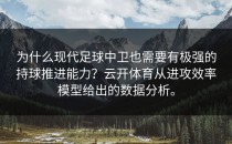 为什么现代足球中卫也需要有极强的持球推进能力？<strong>云开体育</strong>从进攻效率模型给出的数据分析。
